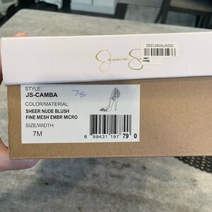 Jessica Simpson Sheer Blush Mesh Heels